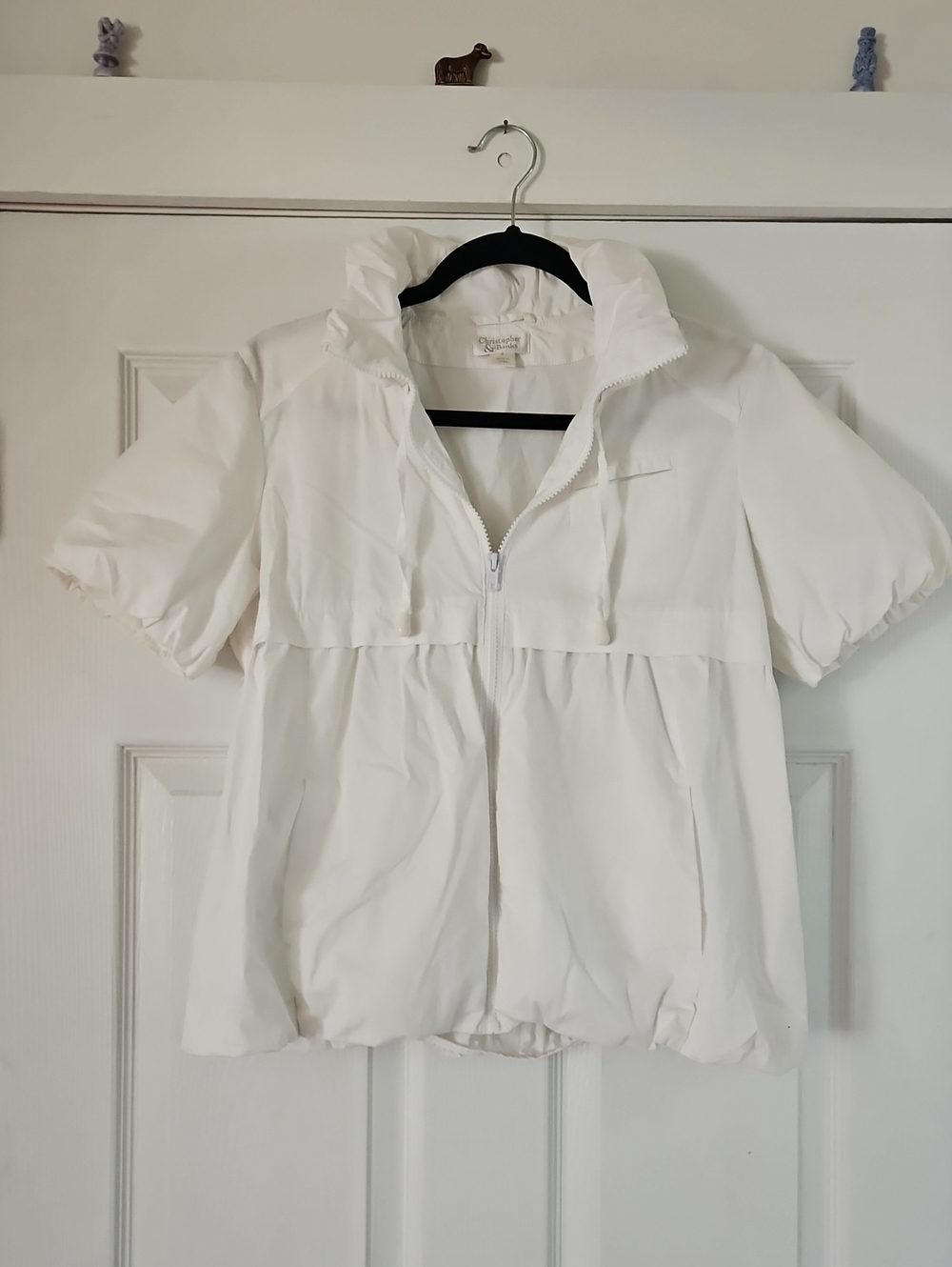 Christopher & Banks Women's White Puffy Jacket